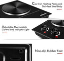 CUSIMAX Hot Plate, 1800W Electric Burner Double Hot Plate - Black - Like New