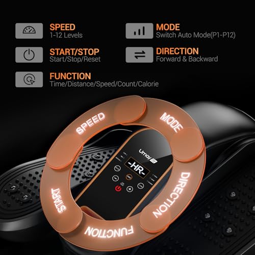 UMAY UNDER DESK ELLIPTICAL MACHINE ELLIPSE LEG EXERCISER U5-1 - BLACK/ORANGE - Like New