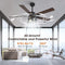 VACZON 52" Farmhouse Ceiling Fans Lights Remote Ceiling Fan, Brown/Black - Brand New