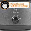Ateken Slow Cooker 7 Quart Oval Crock Manual Portable Dishwasher Safe B08J3TM3D8 - Brand New