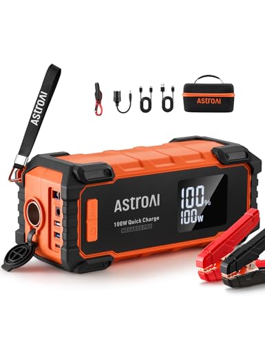 AstroAI Car Battery Jump Starter 6000A Peak 27000 mAh Portable Charger - Like New