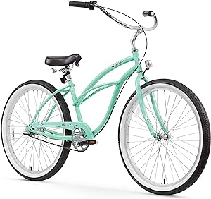 Firmstrong Urban Beach Cruiser Bicycle 24" 3 Speed - Mint Green/Black Seat/Grips Like New