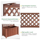 AMERLIFE RAISED GARDEN BED WITH 72" TRELLIS, PRIVACY PLANTER YRB100 - BROWN - Like New
