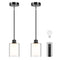 LIGHTBIZ PENDANT LIGHT KITCHEN ISLAND LIGHTING 2 PCS - BLACK - Like New