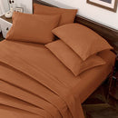 Horbaunal Caramel Pumpkin King Size Sheet Set - 6 Piece Luxury 1800 Thread Count - Like New