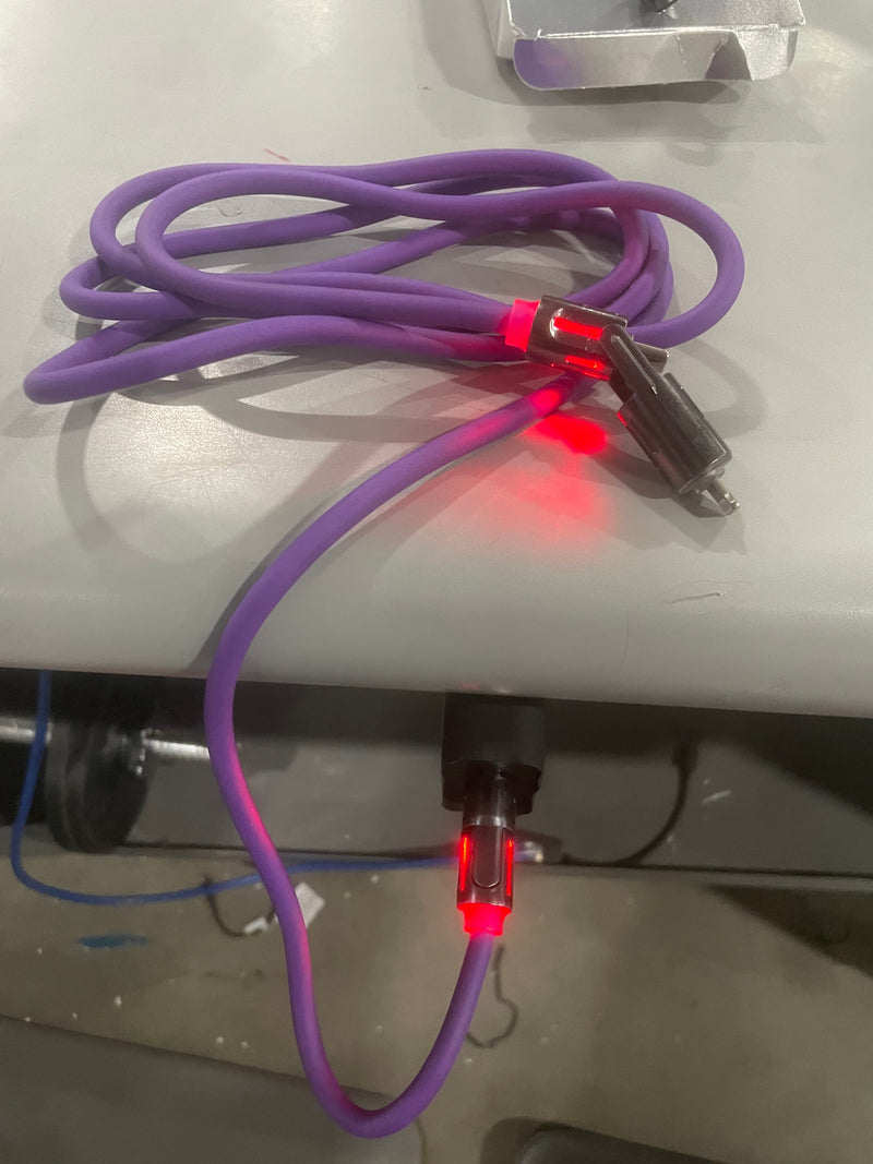 GENERIC 240W 2-IN-2 FAST DATA CABLE - PURPLE - Like New