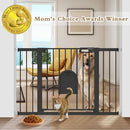 Baby Gate with Cat Door 30" to 48" Wide Black Walk Through Small Pet Gate Guide - Brand New