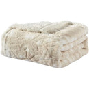 NOBLE HOUSE ALASKA FIELDS ULTRA WARM AND COZY 50" X 60" THROW - BEIGE - Like New