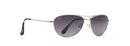 MAUI JIM GRAY BABY BEACH MAUI PURE - SIZE: MEN 56-18 - SILVER FRAME/NATURAL GRAY - Like New