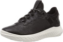 ECCO ST.1 LITE SNEAKER - SIZE: WOMEN 7-7.5 (AU/UK W5-5.5) (EU W38) - BLACK/BLACK - Like New