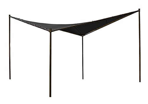 COOLAROO 99% UV BLOCK MODERN BUTTERFLY GAZEBO FRAME 13'1" X 13'1" - CHARCOAL - Like New