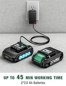 KIMO 20V MAX CORDLESS POLISHER KIT 6000 RPM 6 SPEEDS 25-PIECE POLISH - GREEN - Like New