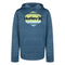 HURLEY BOYS' LONG SLEEVE HOODED GRAPHIC T-SHIRT YOUTH M RIFT BLUE HEATHER - Brand New