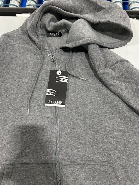 J.COME PULLOVER COTTON SWEATER - SIZE: MEN 2XL - CHARCOAL - Brand New