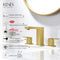 KENES WIDESPREAD BATHROOM FAUCET - 8-INCH BRUSHED GOLD - 4 Piece - Like New
