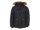 CANADA WEATHER GEAR MEN'S FUR HOODED PUFFER JACKET - SIZE: MEN LARGE - BLACK - Brand New
