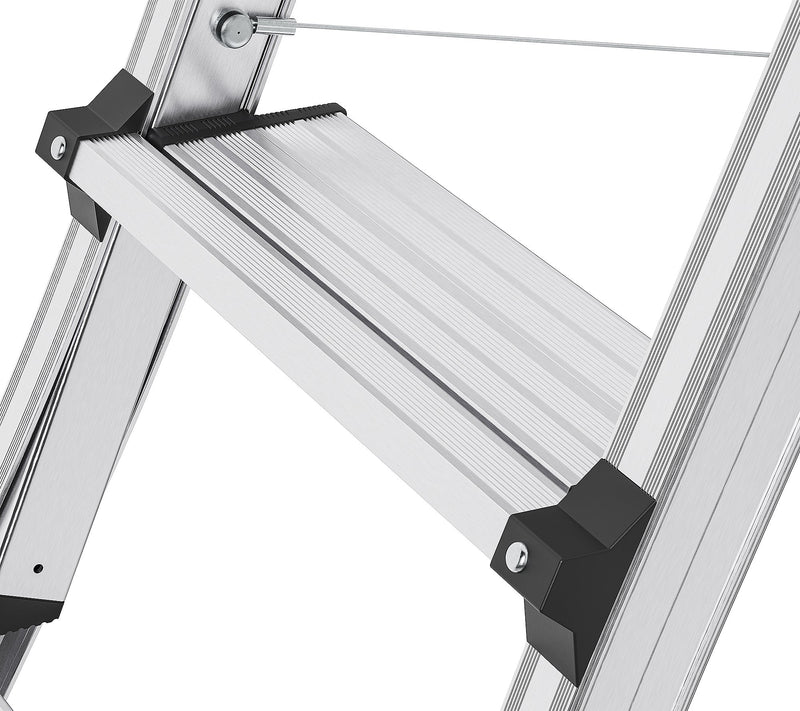 HAILO TL100 TOPLINE TELESCOPIC STEPLADDER - SILVER - Like New