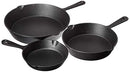 Jim Beam Set of 3 Pre Seasoned Cast Iron Skillets, JB0195, - Scratch & Dent