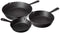 Jim Beam Set of 3 Pre Seasoned Cast Iron Skillets, JB0195, - Scratch & Dent
