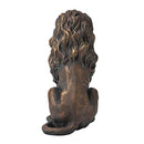 Glitzhome 20.75H MGO Guardian Sitting Lion Statue 2025400011- Brown - Brand New