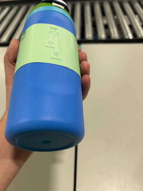 OWALA 16OZ KIDS FREE SIP STAINLESS STEEL WATER BOTTLE - BLUE MACHINE - Like New