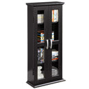 WALKER EDISON 4 TIER SHELF LIVING ROOM STORAGE TALL BOOKSHELF CABINET DOORS - Like New