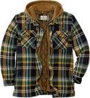 LEGENDARY WHITETAILS MEN'S MAPLEWOOD HOODED SHIRT JACKET - SIZE: MEN L - PLAID - Brand New