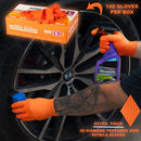 8 Mil Disposable Nitrile Rubber Gloves 100 Count Orange Medium - Brand New