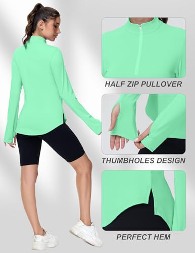 Women's Golf Polo Long Sleeve Workout Tops V Neck UPF 50+ Sun Protection - Brand New