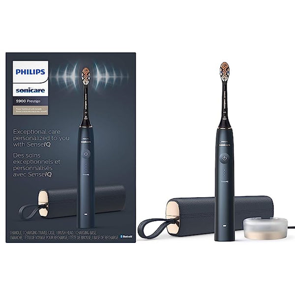 Philips Sonicare 9900 Prestige Electric Toothbrush SenseIQ HX9990/12 - Midnight Like New