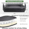 Darkecho Gaming Chair Fabric Cushion, Office Chair with Footrest US-J350 - Black - Like New