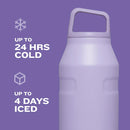 STANLEY ICEFLOW CAP AND CARRY WATER BOTTLE | WIDE MOUTH TWIST LID | 16 OZ - FOG - Like New