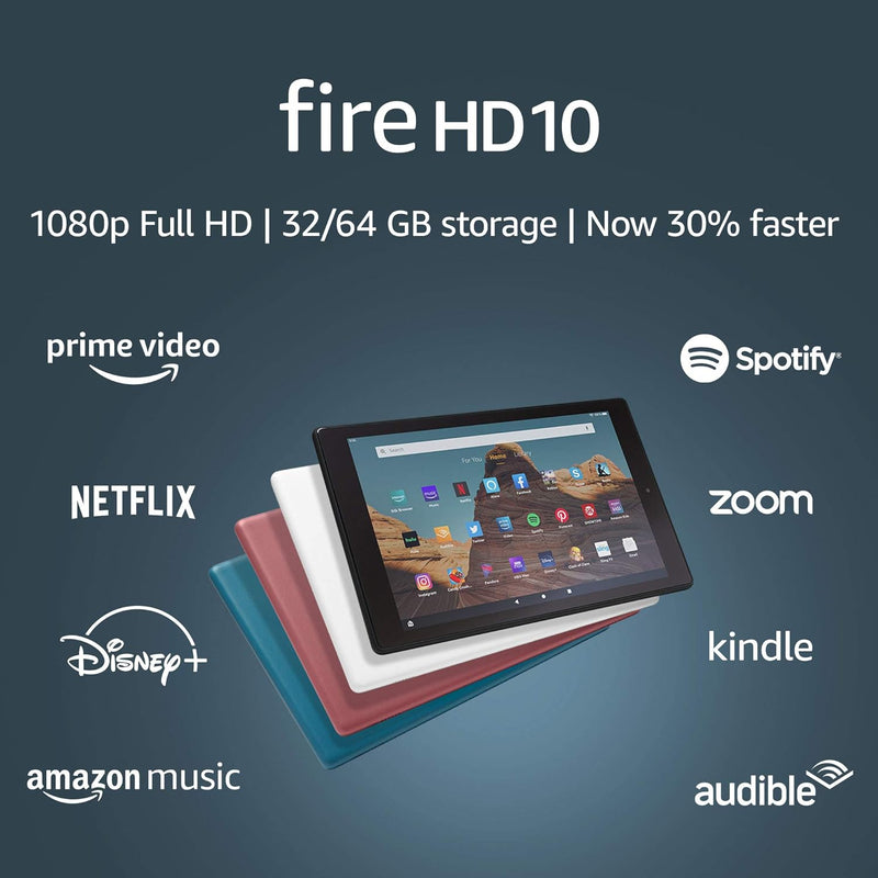 Amazon Fire HD 10 (9th Gen, 2019) Tablet 10.1" 64GB WIFI - BLACK Like New