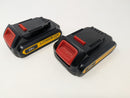 LONG FIT REPLACE FOR DEWALT 20V MAX BATTERY 3.0-AH 2-PACK - BLACK/RED/YELLOW - Like New