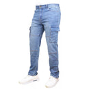BLU ICE MEN'S STRETCH CARGO POCKET JEANS - SIZE: MEN 34X32 - MEDIUM-BLUE - Like New