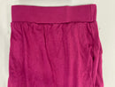 HUUEAY WOMEN'S PLUS SIZE CAPRI PANTS COTTON WIDE LEG CAPRIS - 2X-LARGE - MAROON - Brand New