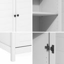 FURINNO ROBIN STORAGE CABINET 4-TIER PANTRY ADJUSTABLE SHELVES SC24005 - WHITE - Like New