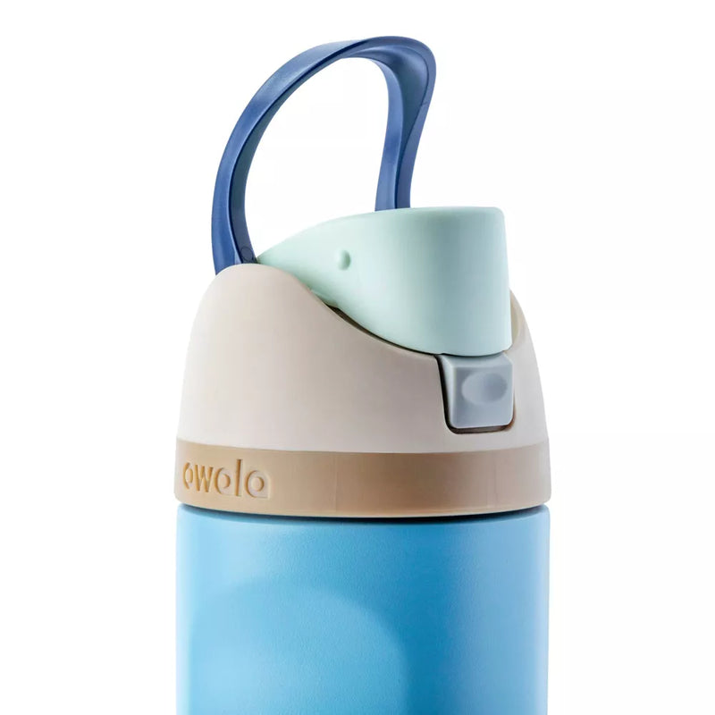 OWALA 16OZ KIDS' FREESIP STAINLESS STEEL WATER BOTTLE - ROCKY SHORES - Like New