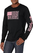 COLUMBIA LONG SLEEVE TEE SHIRT - SIZE: MEN M - BLACK WITH SORBET - Brand New