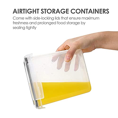 VTOPMART AIRTIGHT FOOD STORAGE CONTAINERS WITH LIDS - BLACK - Brand New