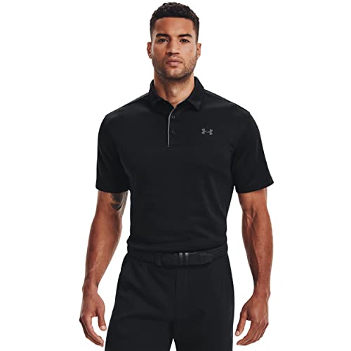 UNDER ARMOUR MEN'S TECH GOLF POLO - BLACK/GRAPHITE/GRAPHITE - SIZE XL - Brand New
