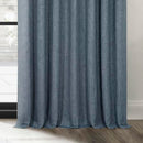 HPD Half Price Drapes Faux Linen Curtains Living Room 1 Panel - Reverie Blue - Like New