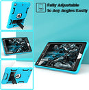 CCMAO CASE FOR IPAD 9TH GENERATION, 2021/2020/2019 WITH KICKSTAND - BLUE/BLACK - Brand New