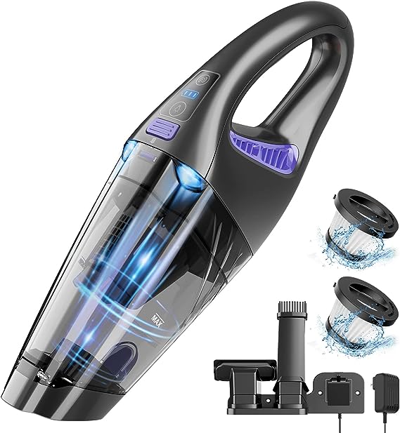 IMINSO Handheld Vacuum Cordless Car Cleaner 9000PA LED HM611A - Black/Blue - Like New