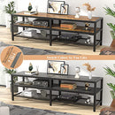 Unikito TV Stand for 75 80 inch TV Two Color Entertainment Center B0B28F22PD - Like New