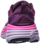 1127952 HOKA Women Bondi 8 Running Shoes BEAUTYBERRY / GRAPE WINE Size 8.5 - Like New