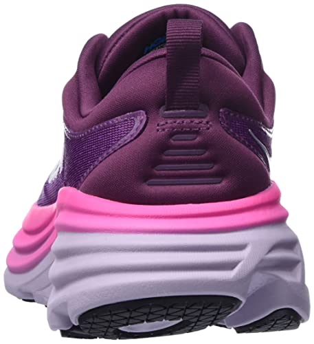 1127952 HOKA Women Bondi 8 Running Shoes BEAUTYBERRY / GRAPE WINE Size 8.5 - Like New