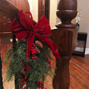 Haute Decor 20 Inch Prelit Classic Christmas Chairback Swag Timers B08J9B6KYS - Brand New