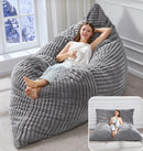 HOBESTLUK 3 IN 1 BEAN BAG CHAIR BEAN BAG CHAIRS CONVERTIBLE 62-620 - GRAY - Like New