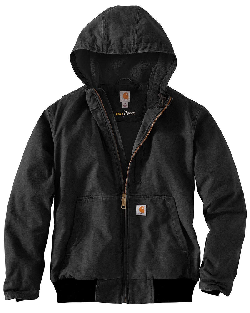 CARHARTT OJ3371 MEN'S FULL SWING LOOSE FIT WASHED JACKER-MEDIUM-BLACK - Brand New